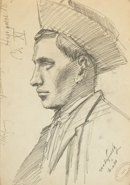 Mednyánszky László Kalapos férfi