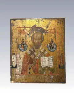 Orosz ikon – Aranyozott festéssel, szentábrázolással