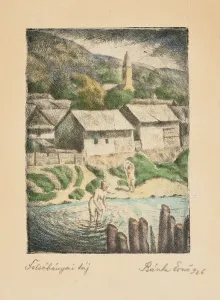 Bánk Ernő (1883–1962) - Felsőbányai táj 1926.