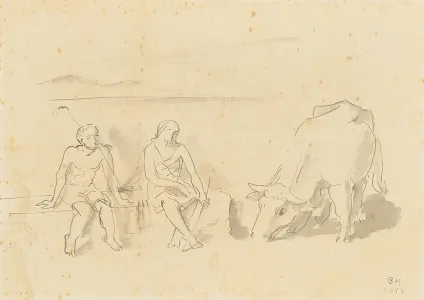 Borsos Miklós (1906–1990) - Vízparton 1954.