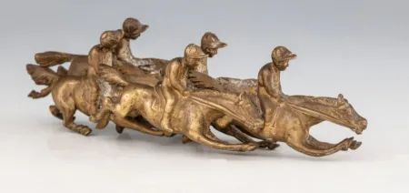 Bécsi bronz figurális szobor – Lóverseny