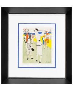 Barzó Endre (1898–1953) - Art deco jelenet - Golfozók 1931