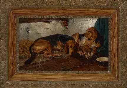 Carl Reichert (1836 - 1918) - Vadászkopók