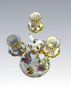 Herendi porcelán gyertyatartó