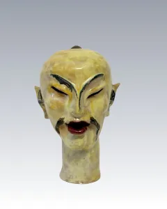 Art Deco mázas kerámia – fej ábrázolás