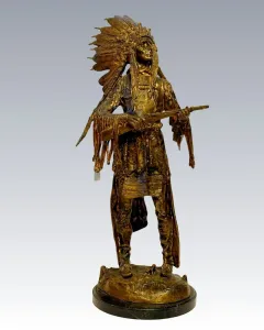 Carl Kauba (1865–1922) – Indián törzsfőnök bronzszobor