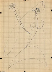 Gyarmathy Tihamér (1915-2005) - Kétoldalas mű: Figurális kompozíció 1948.