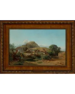 Markó Ferenc (1832–1874) - Tájkép alakokkal 1855