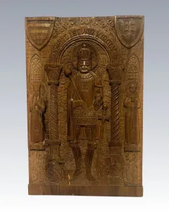 Faragott faszobor – Szent István király (1928)