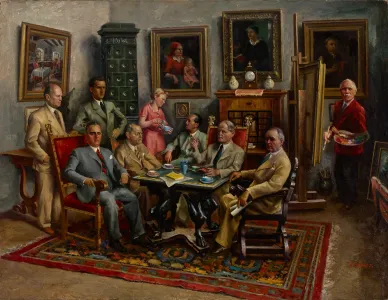 Eölvedy (Ölvédi) Gachal József (1889–1974) – Asztaltársaság