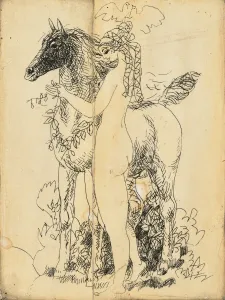 Reich Károly (1922–1988) - Lány lóval