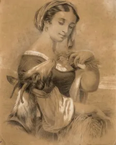 Barabás Miklós (1810–1898) - Leány portré 1847.