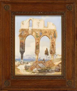 Carl Friedrich Heinrich Werner (1808-1894) - Antik római romok, Roma 1840.