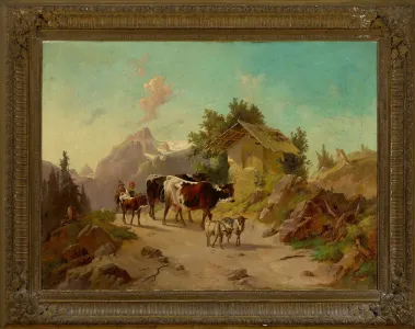 Edmund Mahlknecht (1820-1903) - Alpesi részlet