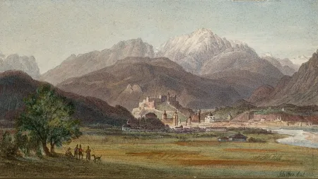 Anton Schiffer (1811–1876) - Hegyvidéki táj várral