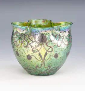 Loetz Witwe Klostermühle szecessziós üvegkaspó