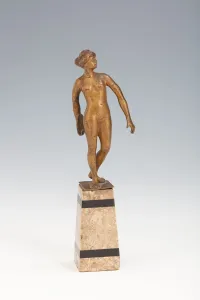 Bronz Figurális Női Akt, Eredeti Talapzatán