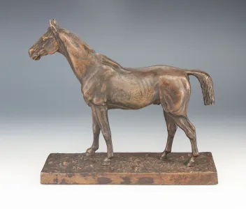 Bronz figurális szobor – Versenyló